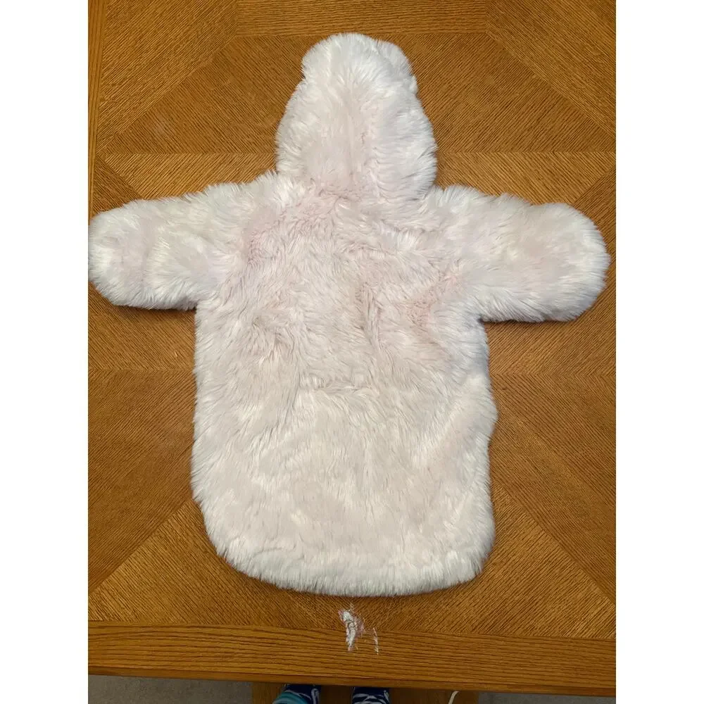 London & Cole Pink Pom Pom Bunting Suit New 0-6 Months Faux Fur